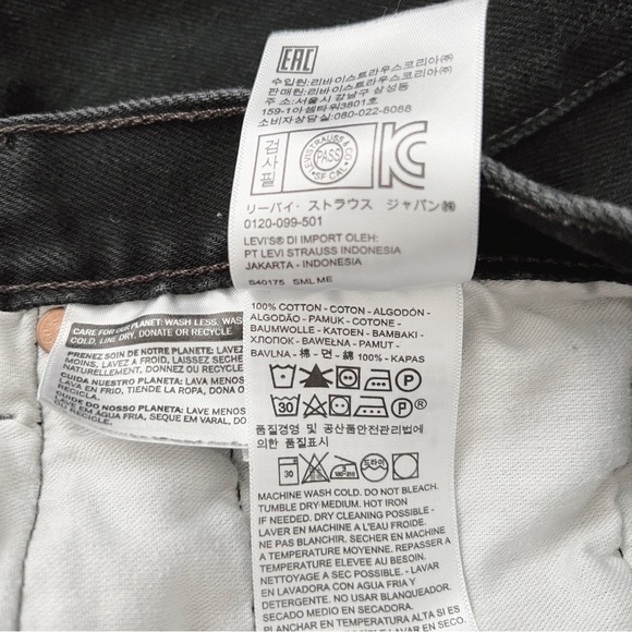 🚫Sold🚫 Levi Strauss Jeans 501 Men's 36x29 Black Straight Leg Original - Picture 4 of 5